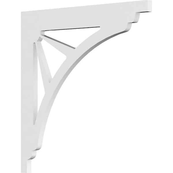 Ekena Millwork 5/8 in. W x 16 in. H x 16 in. D PVC Stanford Bracket
