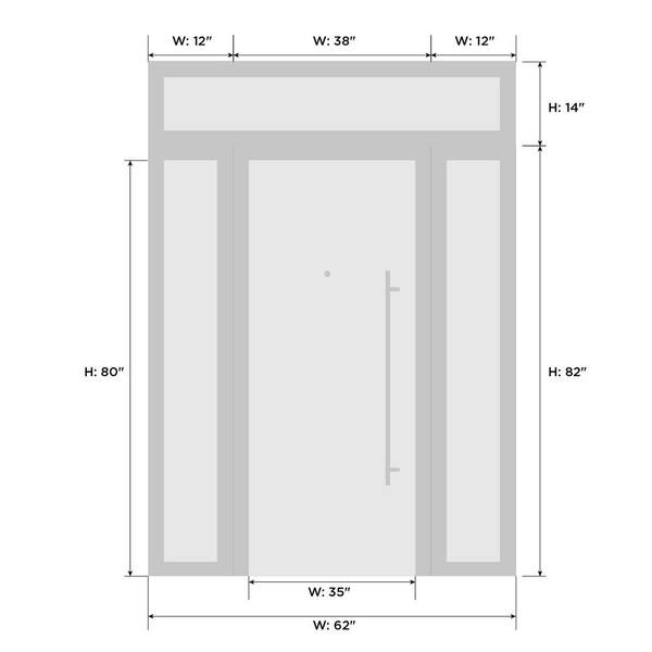 VDOMDOORS 60 in. x 94 in. Right-hand/Inswing Frosted Glass Matte
