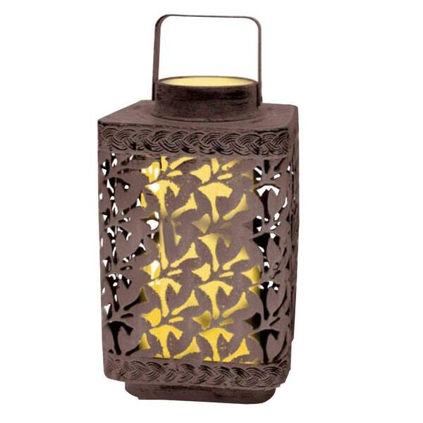 Unbranded 10 in. Solar Leaf Cluster Lantern with White Light-DISCONTINUED