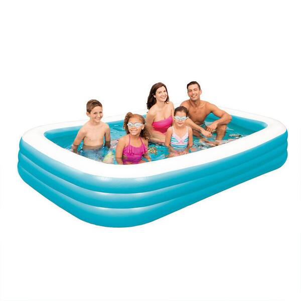 Summer Waves 10 ft. x 6 ft. x 22 in. Rectangle Deluxe Inflatable 