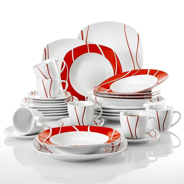 Details about  / MALACASA Felisa 60-Piece Dinnerware Set Porcelain Dinner Set Service for 12