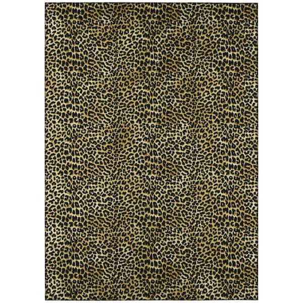 Addison Rugs Kruger Gold 5 ft. x 7 ft. 6 in. Animal Print Area Rug