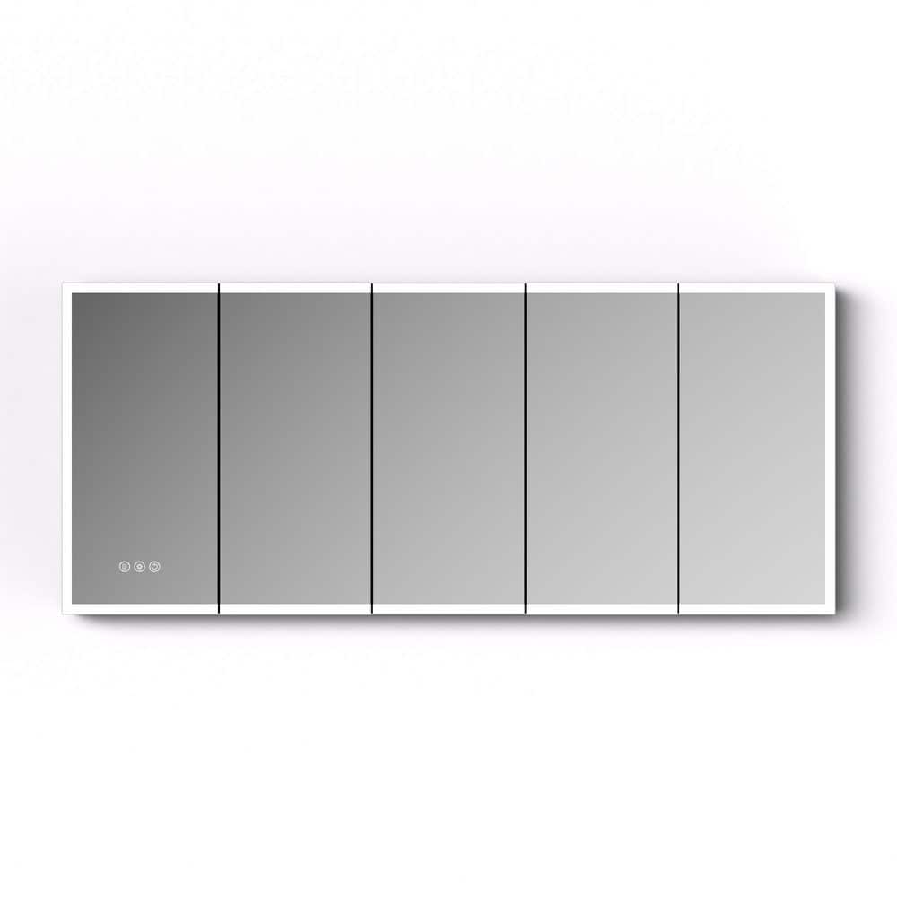 83.98 in. W x 35.98 in. H Silver Rectangular Aluminium Alloy Medicine Cabinet with Mirror price history on PriceWatchPro