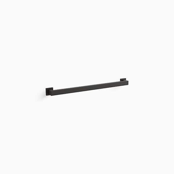 Square 36 in. Grab Bar in Matte Black