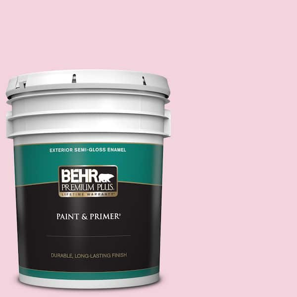 BEHR PREMIUM PLUS 5 gal. #100A-3 Scented Valentine Semi-Gloss Enamel Exterior Paint & Primer