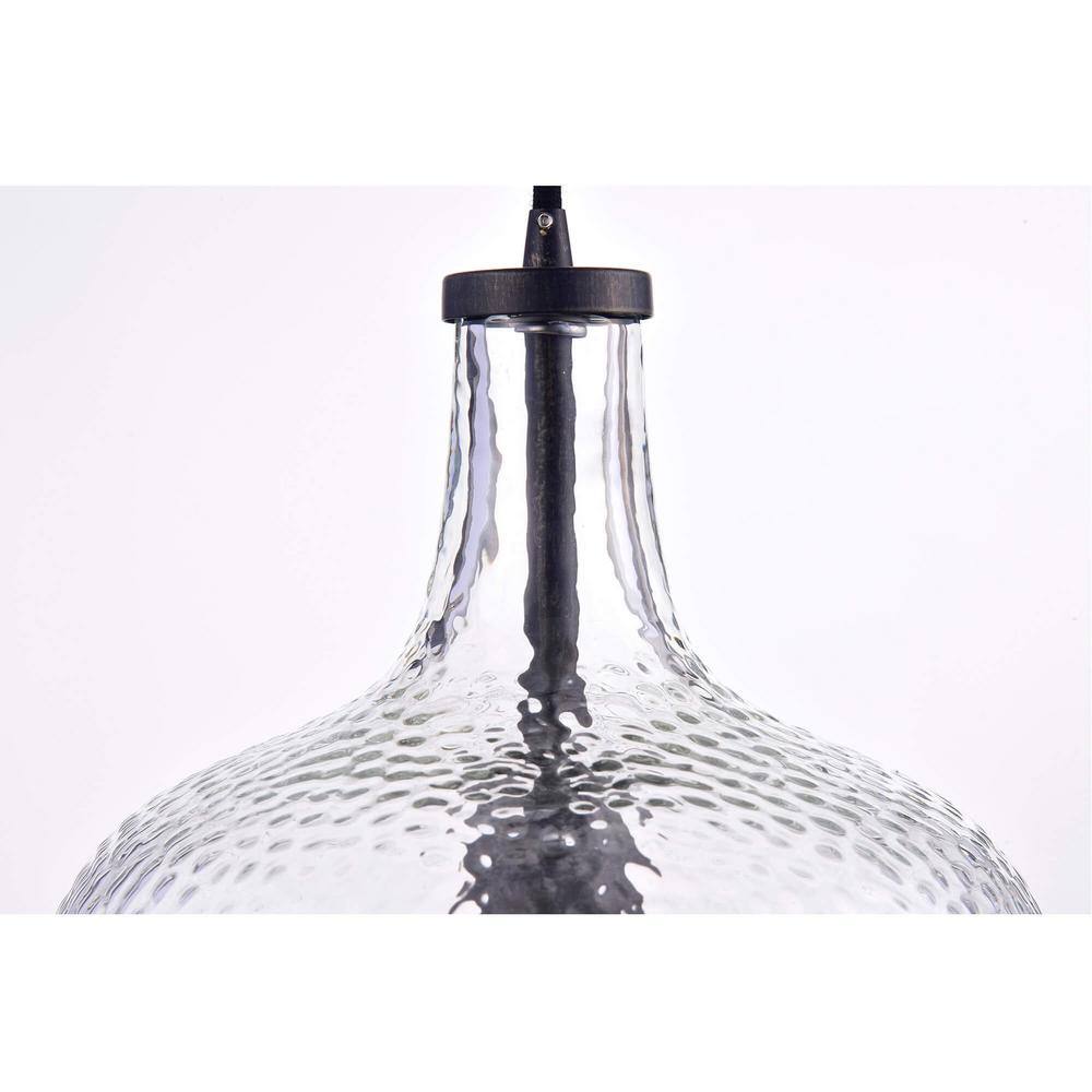 Belinda Antique Black Mouth-Blown Glass Pendant Chandelier