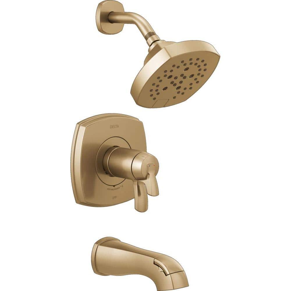 Stryke TempAssure 1-Handle Wall Mount 5-Spray Tub and Shower Faucet Trim Kit in Champagne Bronze (Valve Not Included) price history on PriceWatchPro