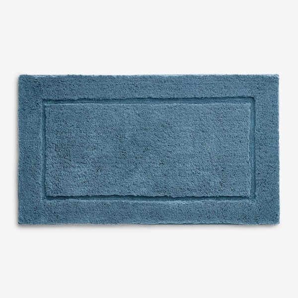 The Company Store Legends Hotel 30 in. x 72 in. Ocean Blue Bath Rug