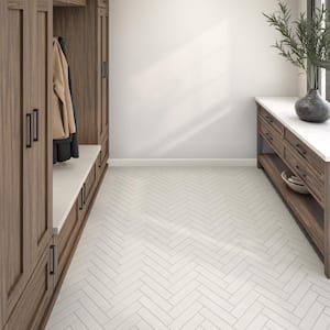 Indoterra White Desert 2 in. x 9 in. Matte Porcelain Concrete Look Floor and Wall Tile (5.72 sq. ft./case)