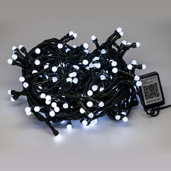 Novolink 200 Light 8 mm Mini Globe Cool White LED Lights with Wireless Smart Control