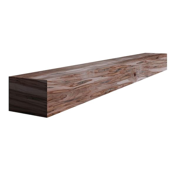 5 in. D x 7.25 in. W x 72 in. L Unfinished Ambrosia Maple Wood Mantel