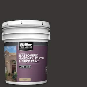 5 gal. Black Elastomeric Masonry, Stucco and Brick Exterior Paint