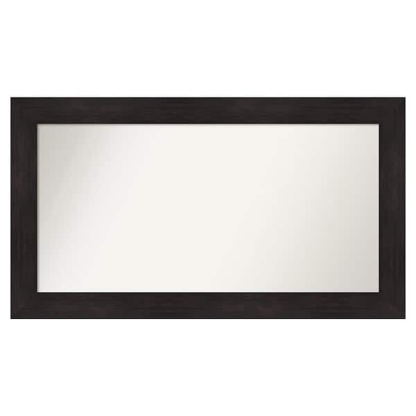 Amanti Art Furniture Espresso 45.75 in. x 25.75 in. Custom Non-Beveled Satin Recycled Polystyrene Bathroom Vanity Wall Mirror