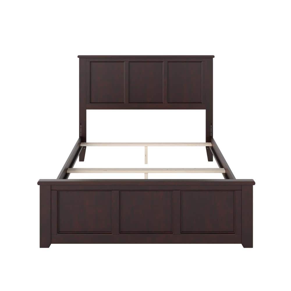 Madison Espresso Full Wood Platform Bed with Headboard