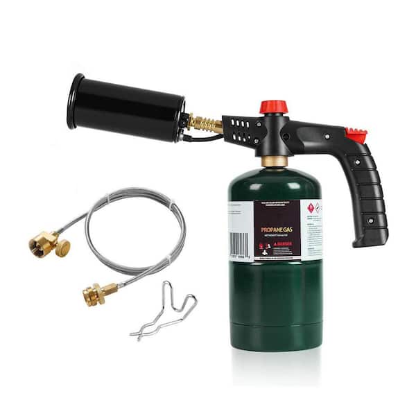 Stainless Steel Grill Torch Charcoal Starter Kitchen Propane Torch with Hose and Hooks for Cooking BBQ 1-Piece