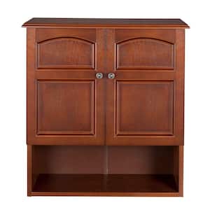 Martha 8 in. D x 22-3/10 in. W x 25 in. H Bathroom Wall Cabinet in Mahogany Color