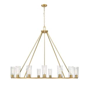 Titus 15-Light in Modern Gold Chandelier with No Bulbs Included