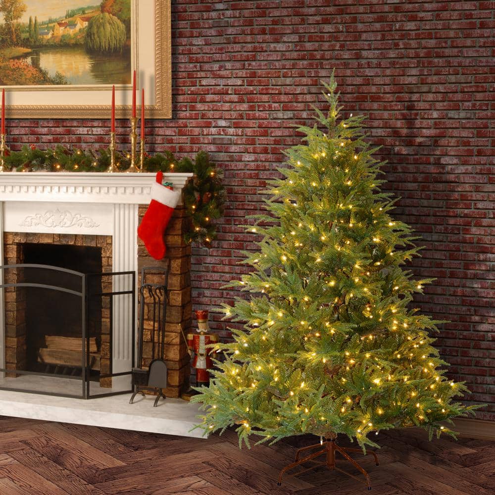 6' Green Fir Prelit Artificial Christmas Tree with Dual Color LED Lights
