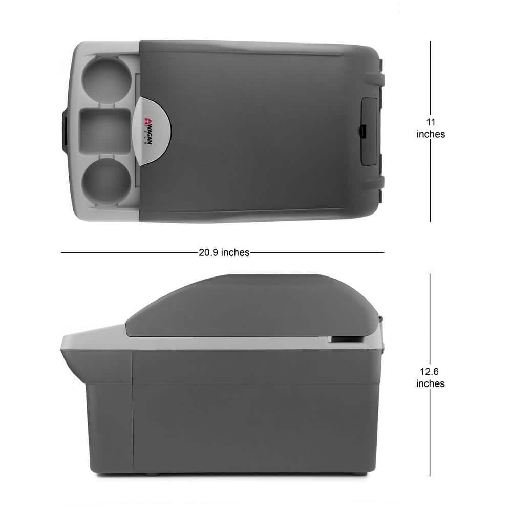 14 Liter Gray Electric Portable Cooler and Warmer