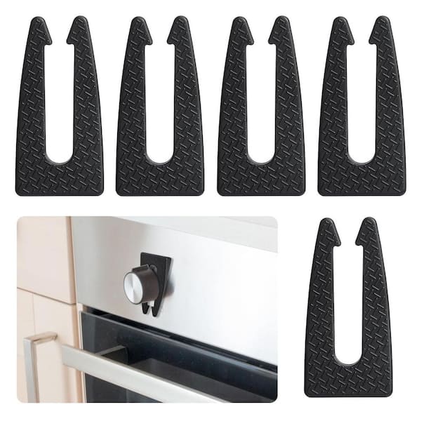 Safety Stove Knob Lock for Child and Pets Safety Guards in Black (5-Pack)