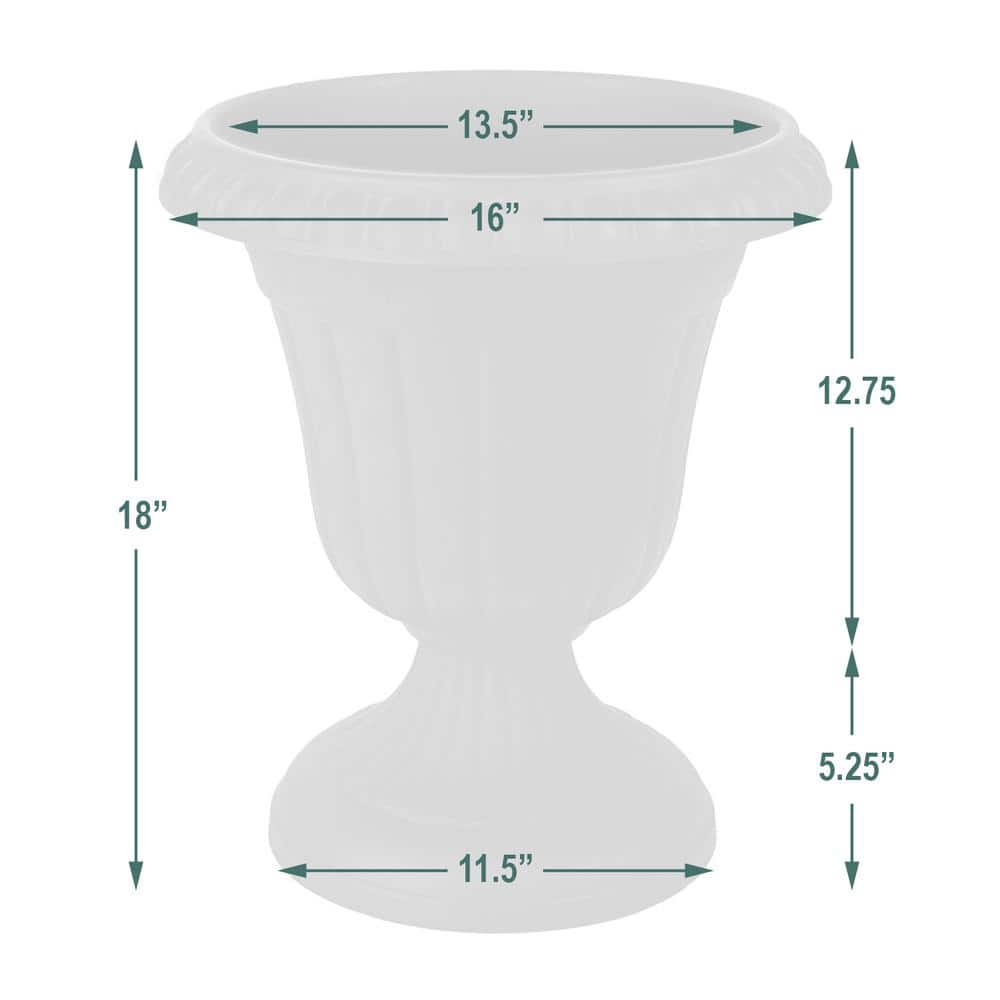 Elegant Brushed Copper Large Plastic Urn Planter for Outdoor Spaces
