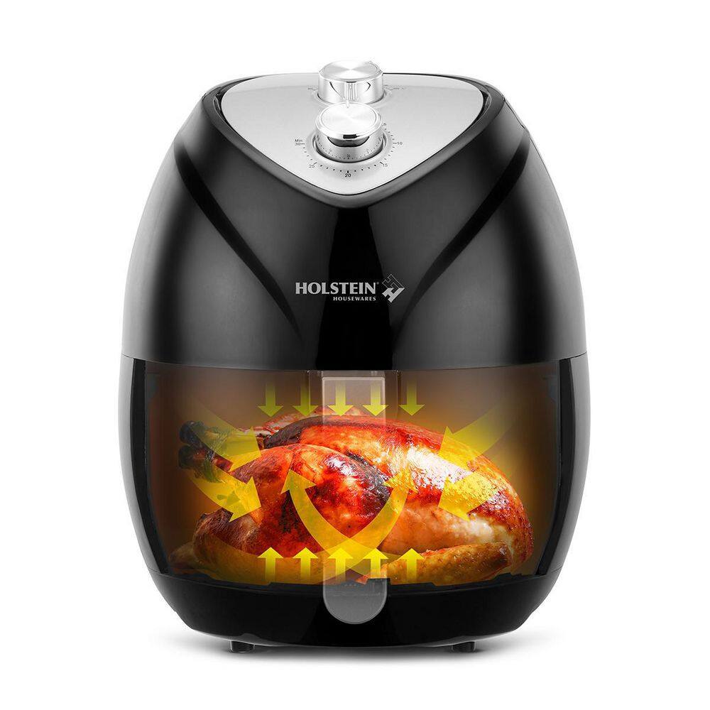 HOLSTEIN HOUSEWARES 4.8 qt. Black Digital Air Fryer with CoolTouch