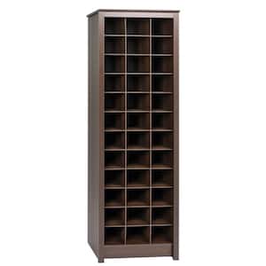 72.5 in. H x 23.5 in. W 3 Brown Composite Shoe Storage Cabinet