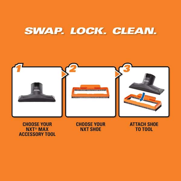 RIDGID - 2-1/2 in. NXT Max Locking Utility Nozzle Accessory Shop Vacuum Attachment for RIDGID NXT Wet Dry Vacs Hoses and Wands