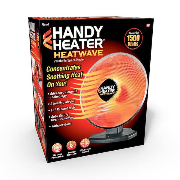 1500-Watt 18.5 in. Electric Ceramic Parabolic Space Heater with Tip-Over Safety