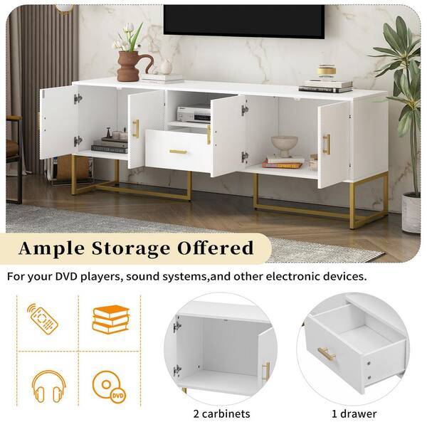 JUJABU 68.9 in. TV Stand Modern Entertainment Center Media Console