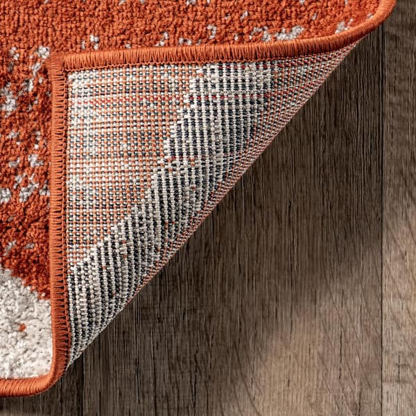 nuLOOM Thigpen Contemporary Dark Orange 4 ft. x 6 ft. Area
