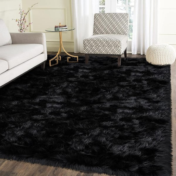 Fur Carpet ( 80x80cm ) online ( Black )