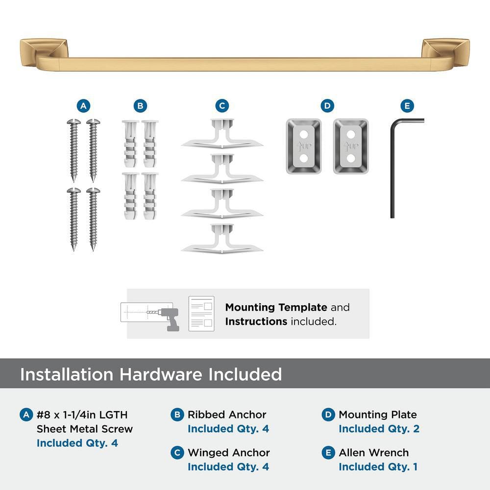 Highland Ridge 24 inch Champagne Bronze Towel Bar