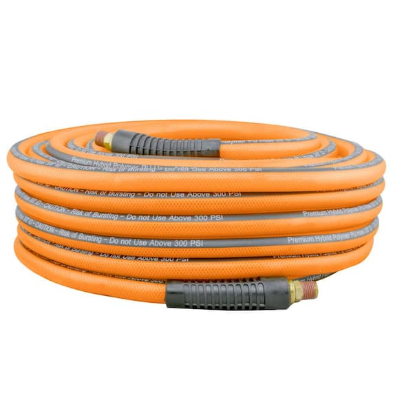 Freeman 3/8 in. x 65 ft. PU Hybrid High Flow Air Hose Kit with 6 Brass  Fittings PHF3865WF - The Home Depot