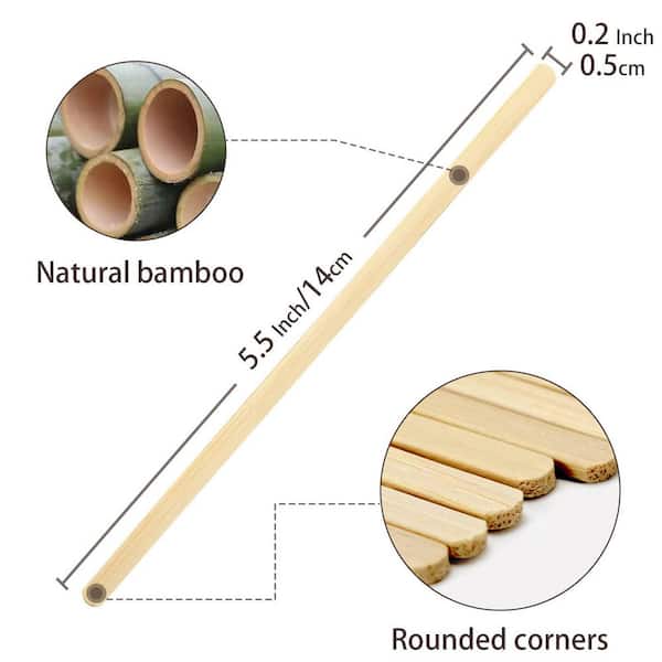 5.5 in. Bamboo Disposable Wood Coffee and Cocktail Stirrers, in Storage Box for Cocktail, Coffee Bar (200-Pack)