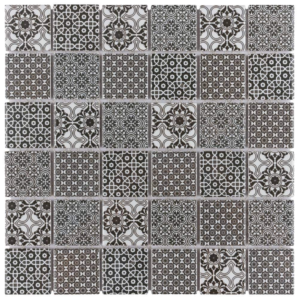 Black and White Porcelain Mosaic Tile for Floor and Wall