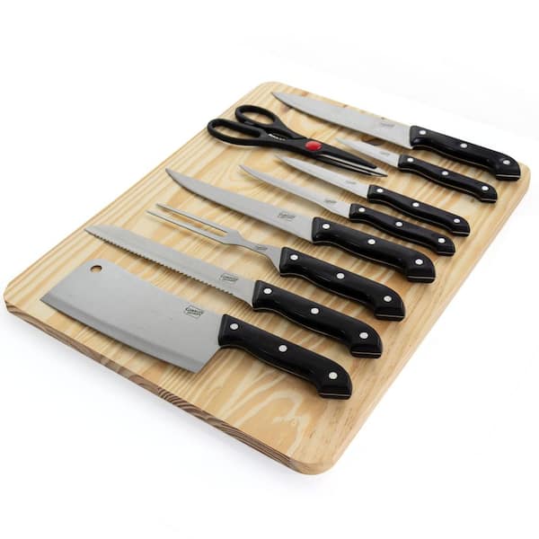 Gibson Canterbury 7pc Stainless Steel Cutlery Set - Chef, Boning, Carving,  Utility, Paring Knives, Sharpening Steel, Cutting Board - Dishwasher Safe  in the Cutlery department at