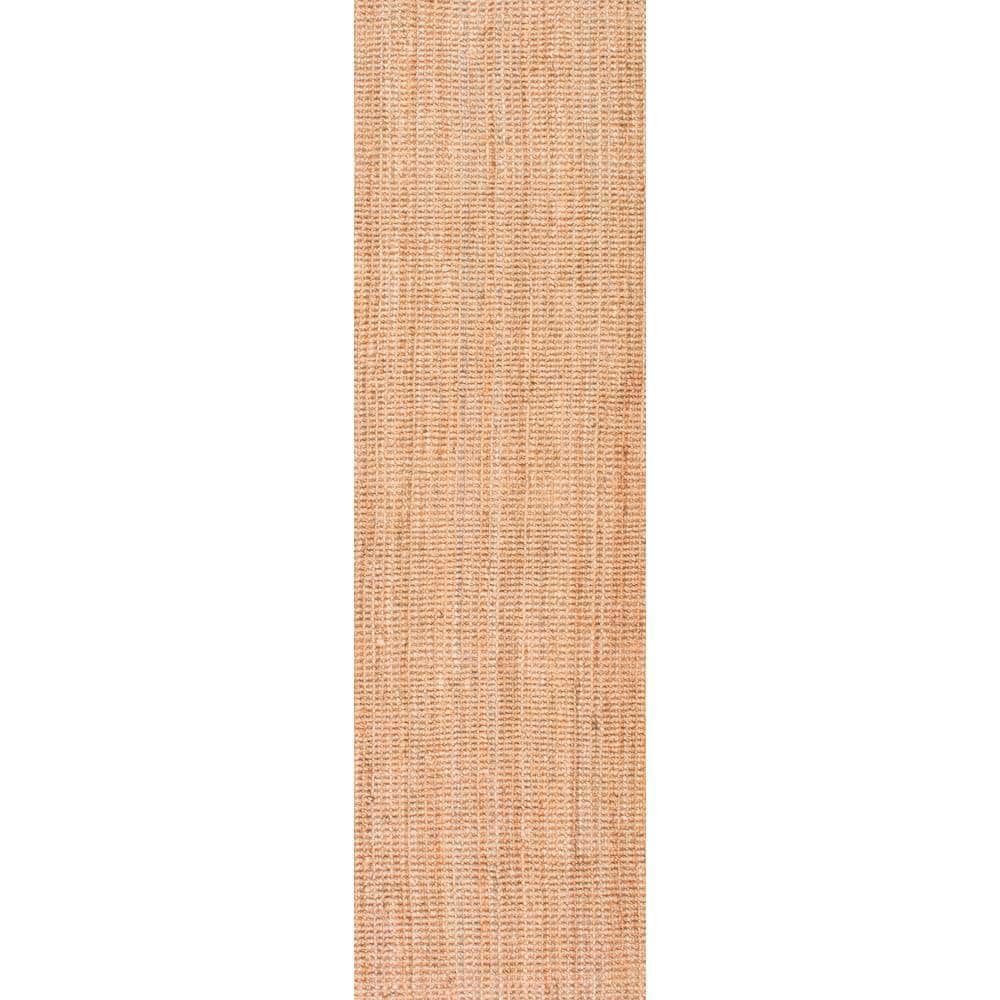 nuLOOM Ashli Solid Jute Natural 9 ft. x 12 ft. Area Rug CLWA01A-860116 -  The Home Depot