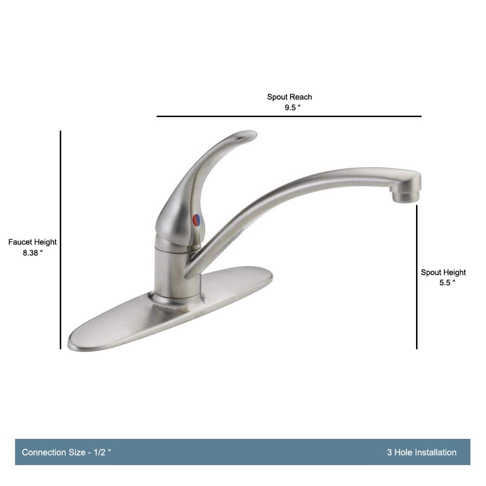 Stainless Steel Single-Handle Deck Mounted Kitchen Faucet