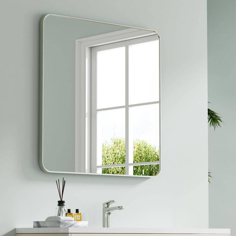 Eoviamne 36 in. W x 36 in. H Square Aluminum Framed Wall Bathroom