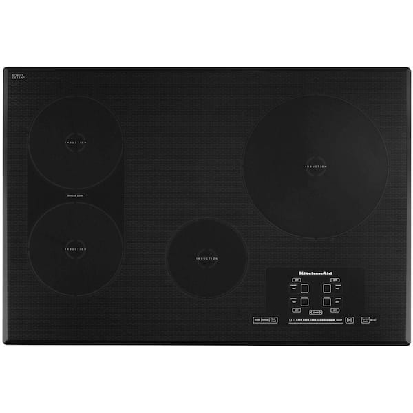 KitchenAid Architect Series II 30 in. Smooth Surface Induction Cooktop in Black with 4 Elements Including Bridge Element