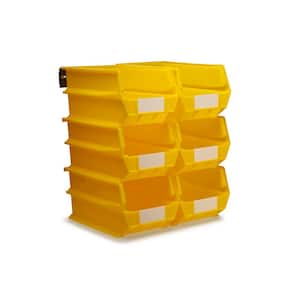 20.25 in. H x 16.5 in. W x 14.75 in. D Yellow Plastic 6-Cube Organizer
