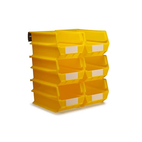 Triton Products 20.25 in. H x 16.5 in. W x 14.75 in. D Yellow Plastic 6-Cube Organizer