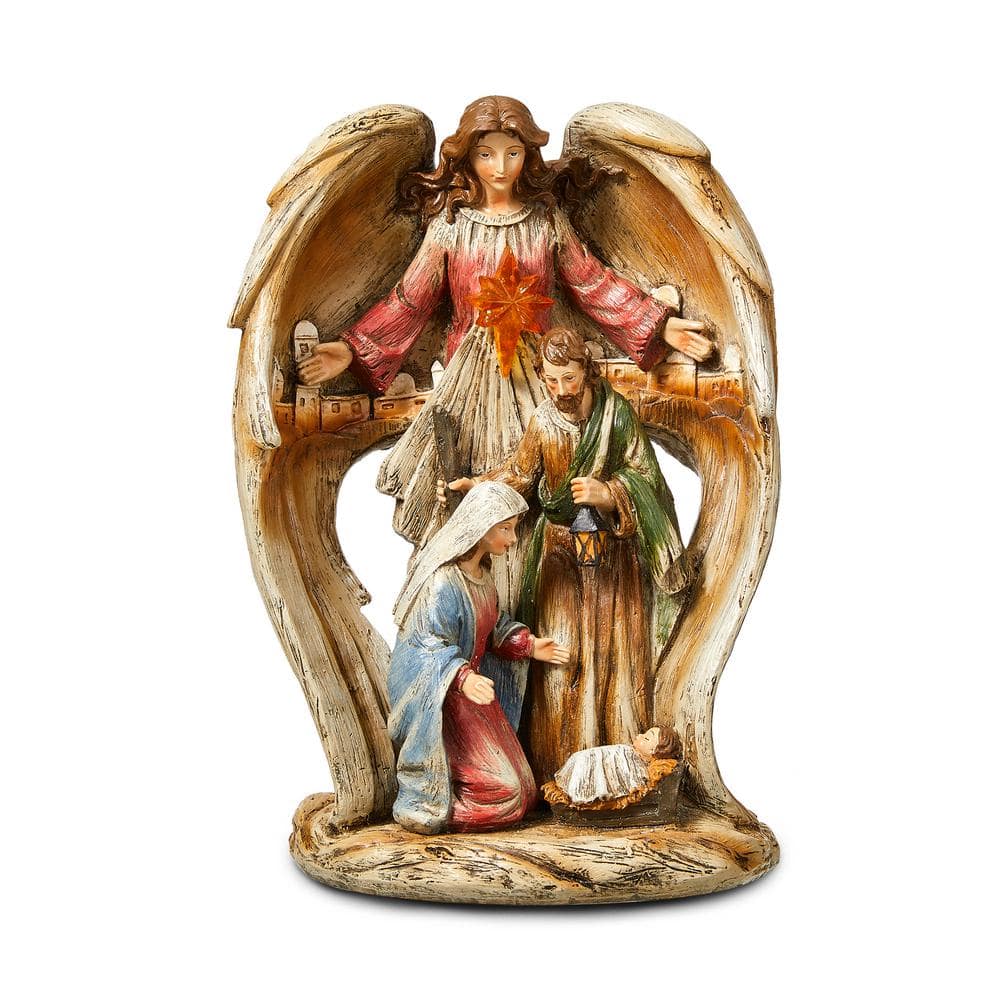 Glitzhome 11.22 in. H Resin Nativity Figurine 2009900021 - The