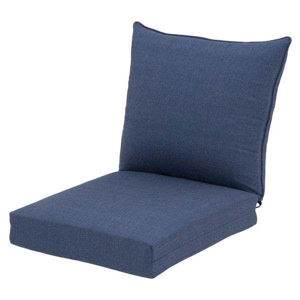 Hampton Bay 22 x 24 Outdoor Chair Cushion in Standard Sky Blue