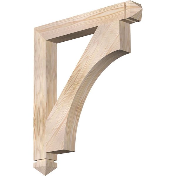 Ekena Millwork 3.5 in. x 32 in. x 28 in. Douglas Fir Westlake Arts and Crafts Smooth Bracket