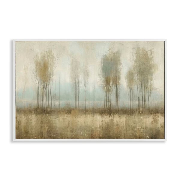 Stupell Industries Muted Forest View by LSR Design Studio White Framed Nature Giclee Art Print 20 in. x 30 in.