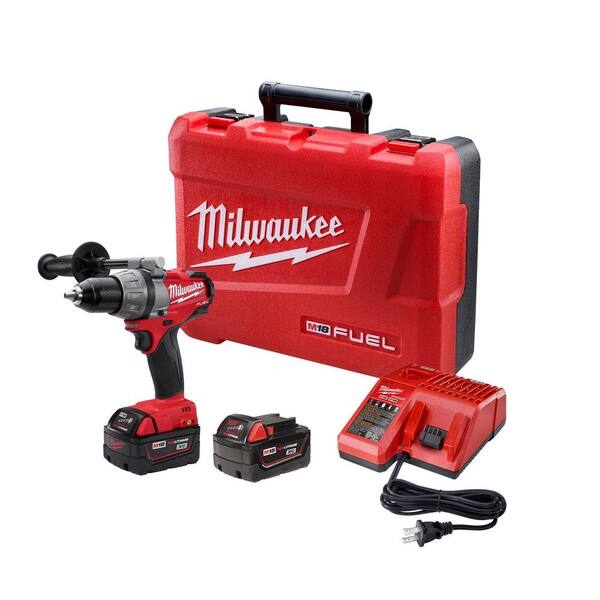 Milwaukee - M18 FUEL 18-Volt Brushless 1/2 in. Drill/Driver XC Battery Kit