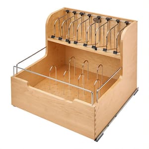 20.5 in. x 22.25 in. x 18.88 in. Natural Food Storage Container Organizer w/Soft-Close