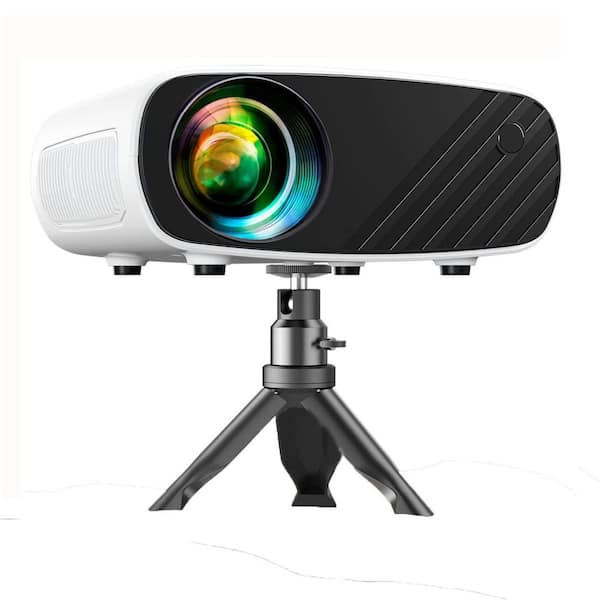 1920 x 1080 HD 1080P Mini Projector with 8000 Lumens, Tripod Compatible with Android/iOS/Windows/TV Stick/HDMI/USB